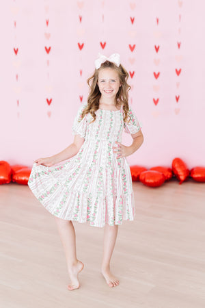 Rosebud Bows Smocked Ruffle Dress-Mila & Rose ®