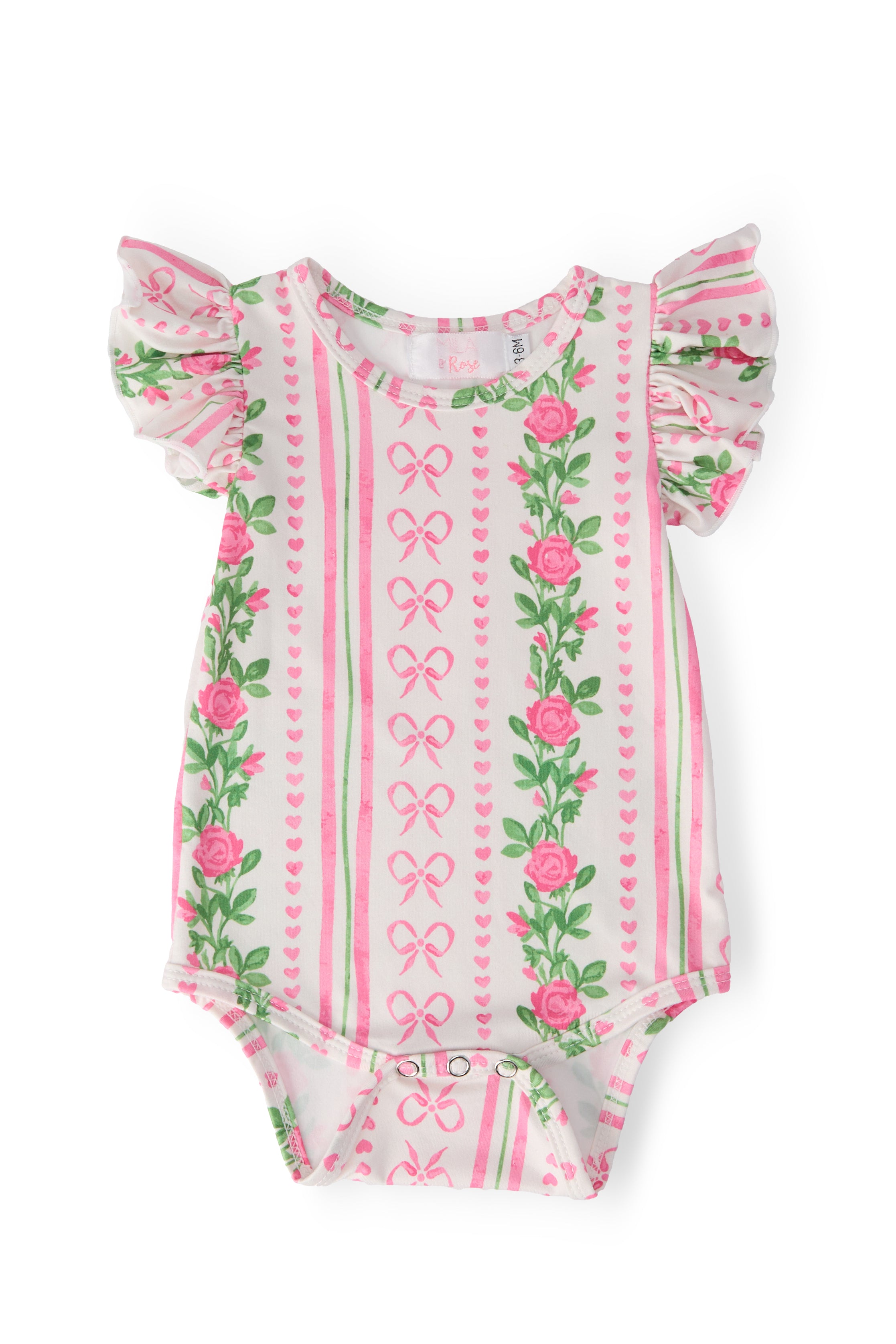 Rosebud Bows S/S Flutter Bodysuit-Mila & Rose ®