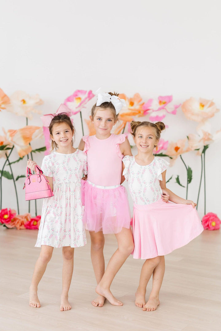 Rosie Posie S/S Flutter Sleeve Leotard-Mila & Rose ®