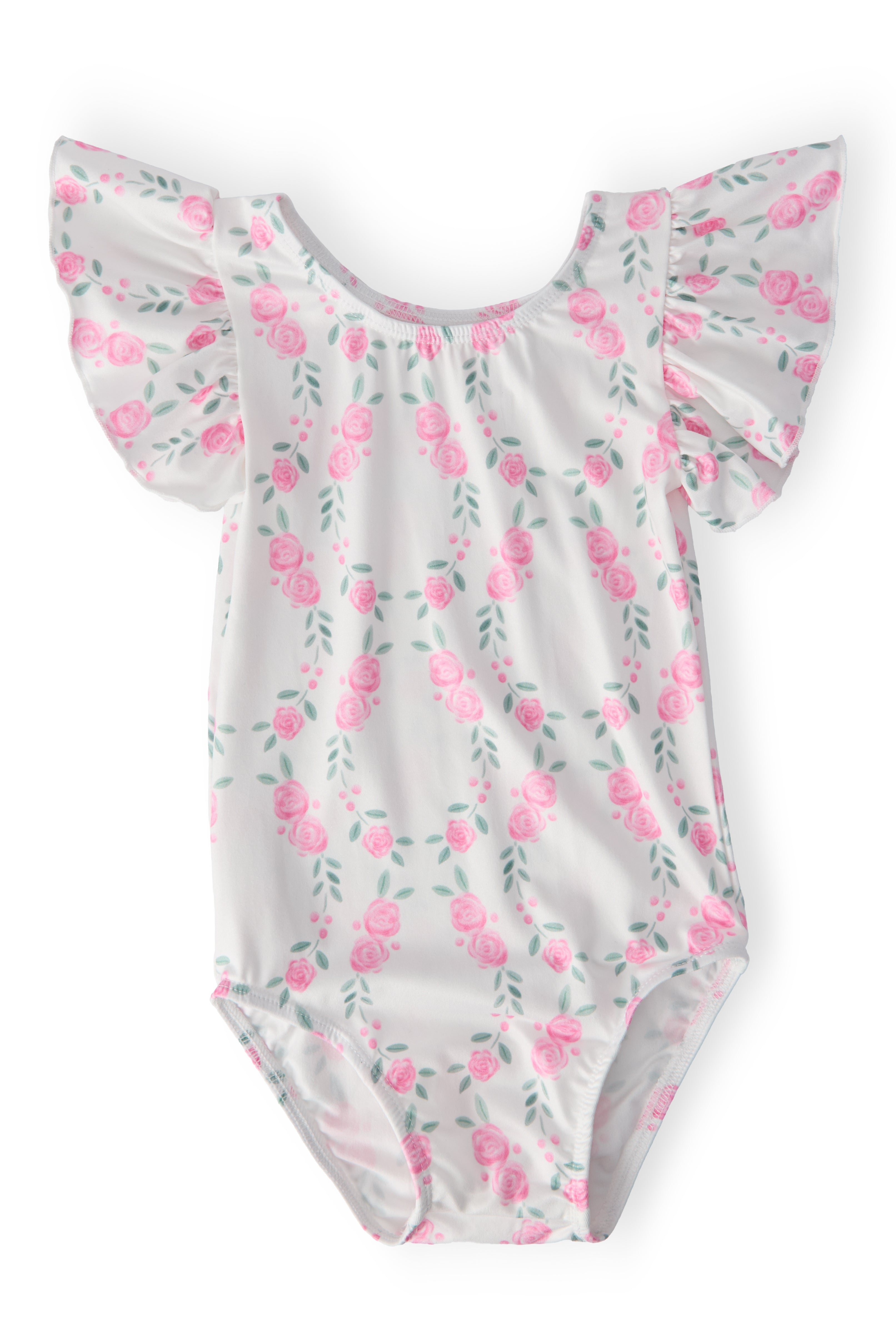 Rosie Posie S/S Flutter Sleeve Leotard-Mila & Rose ®