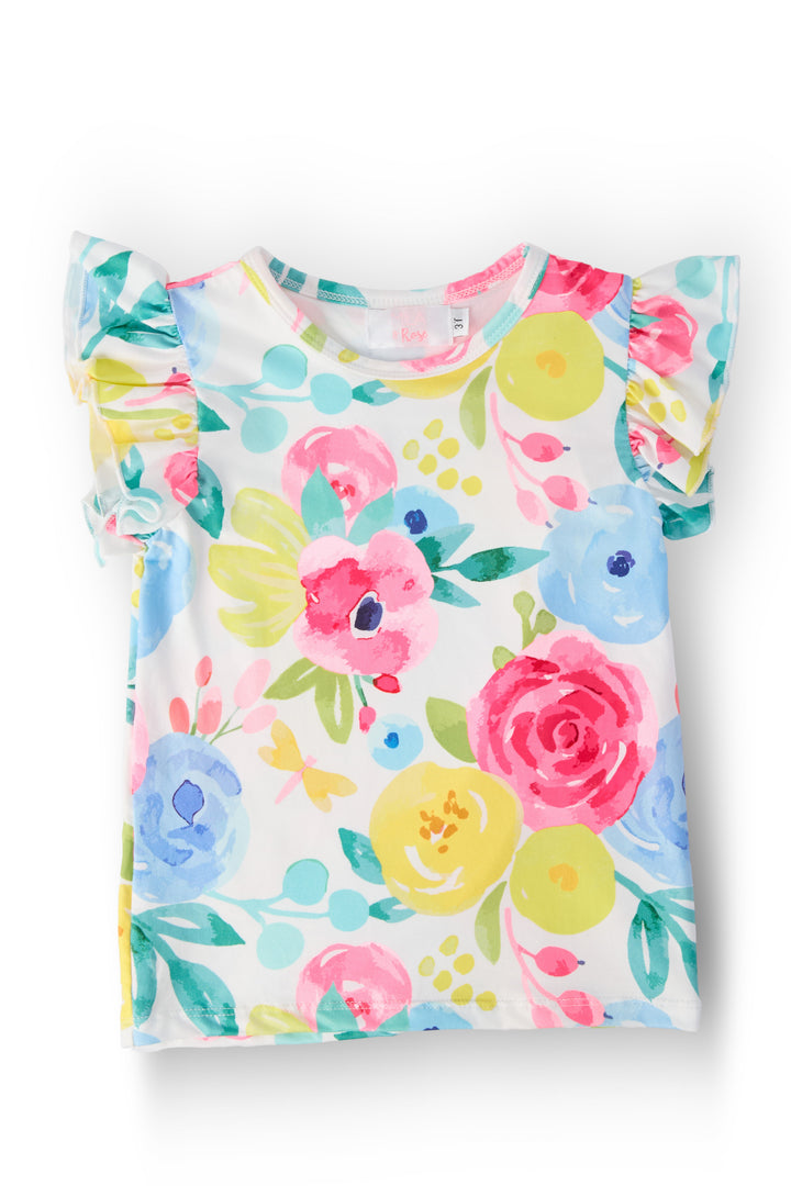 Rosie S/S Ruffle Tee-Mila & Rose ®