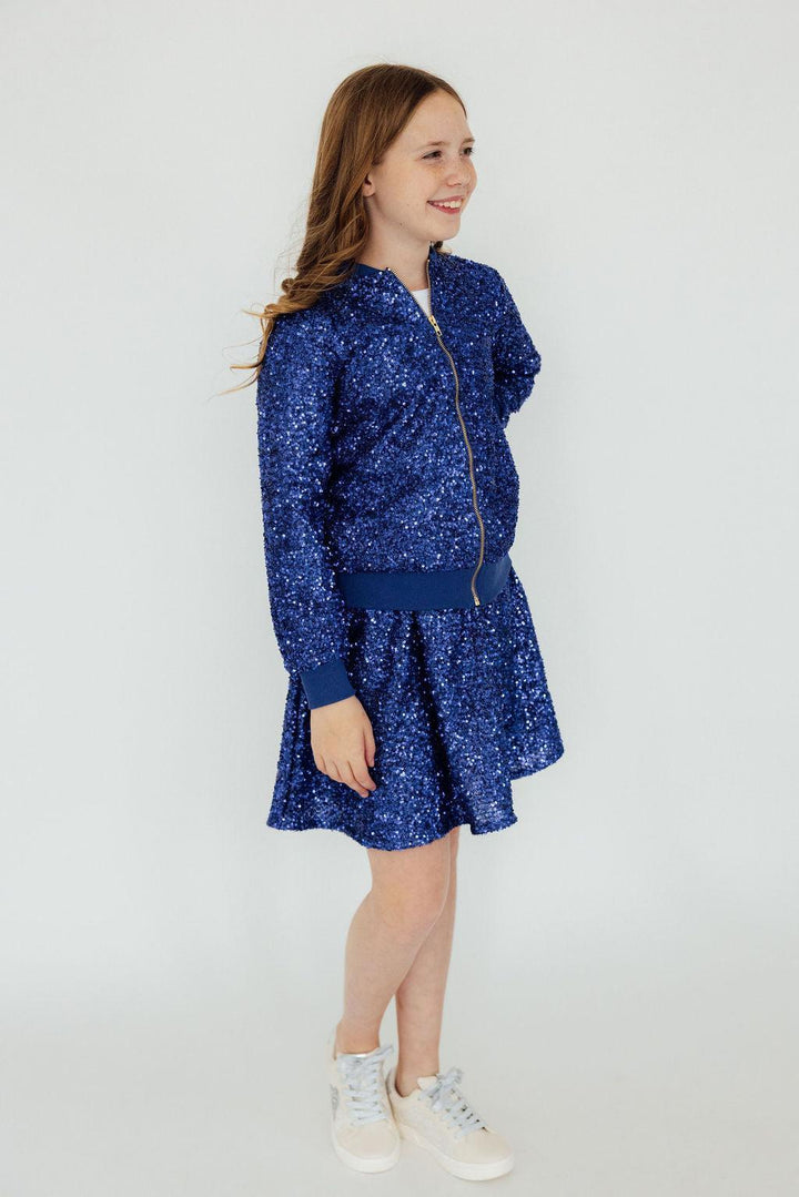 Royal Blue Sequin Jacket-Mila & Rose ®