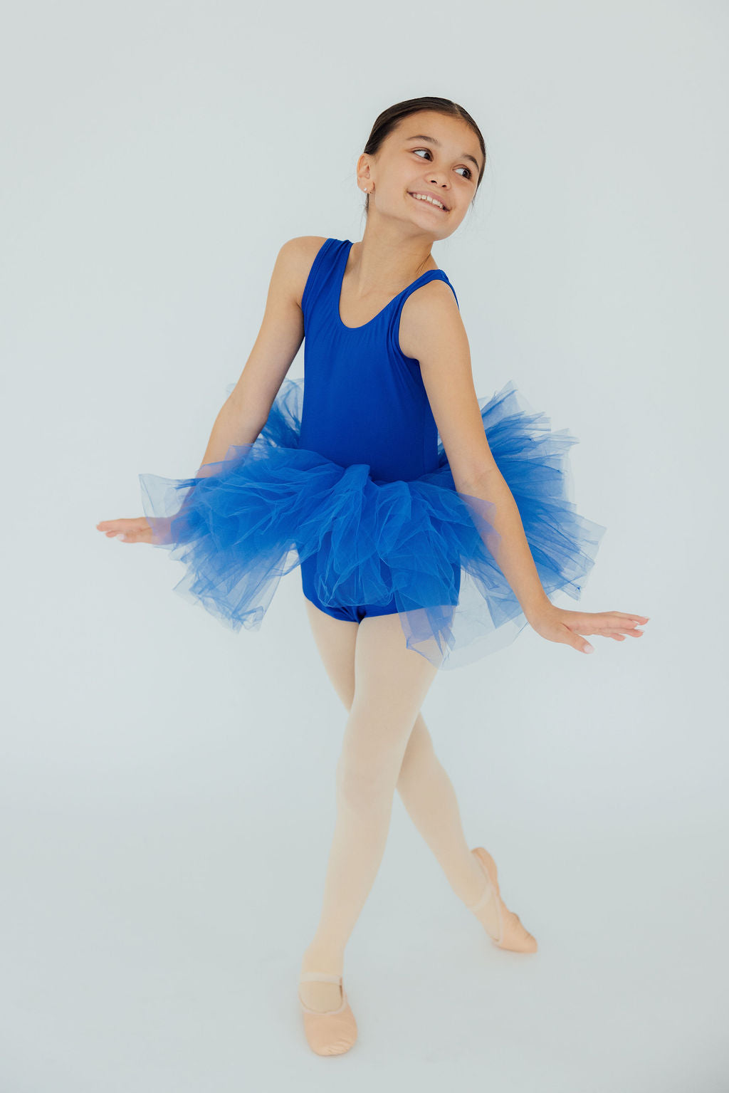 Girls' Royal Blue Tank Tutu Leotard Size: 7/8 By Mila & Rose