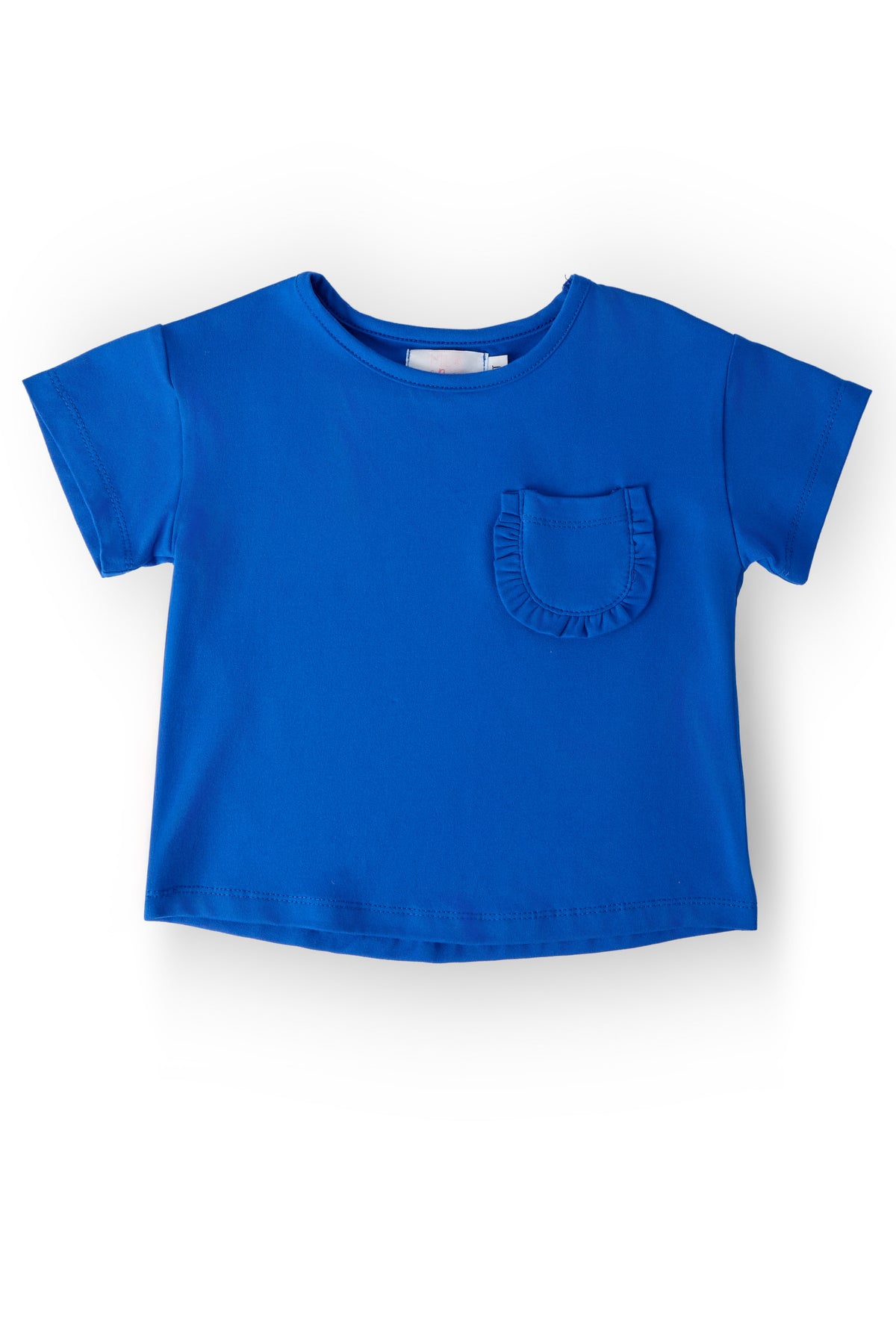 Royal Blue Ruffle Pocket Tee-Mila & Rose ®