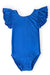Royal Blue S/S Flutter Sleeve Leotard-Mila & Rose ®