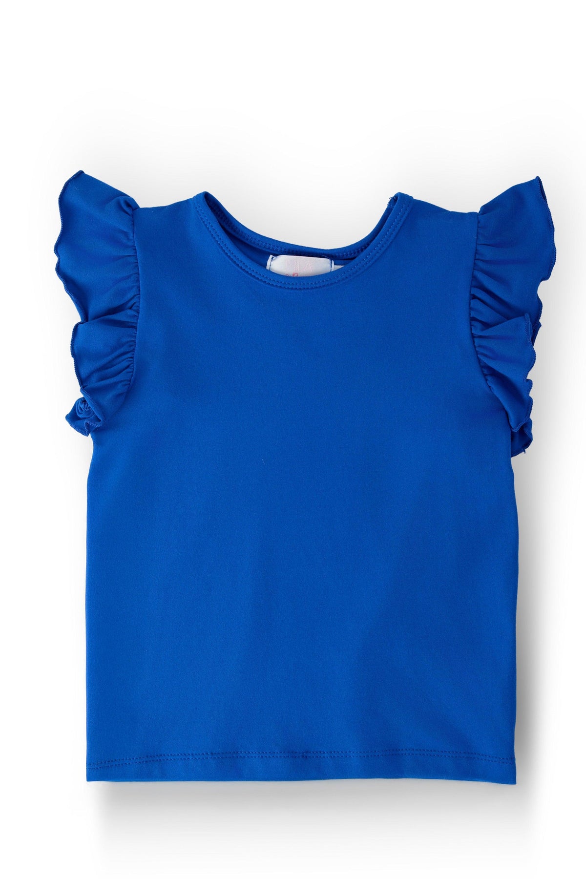 Royal Blue S/S Ruffle Tee-Mila & Rose ®