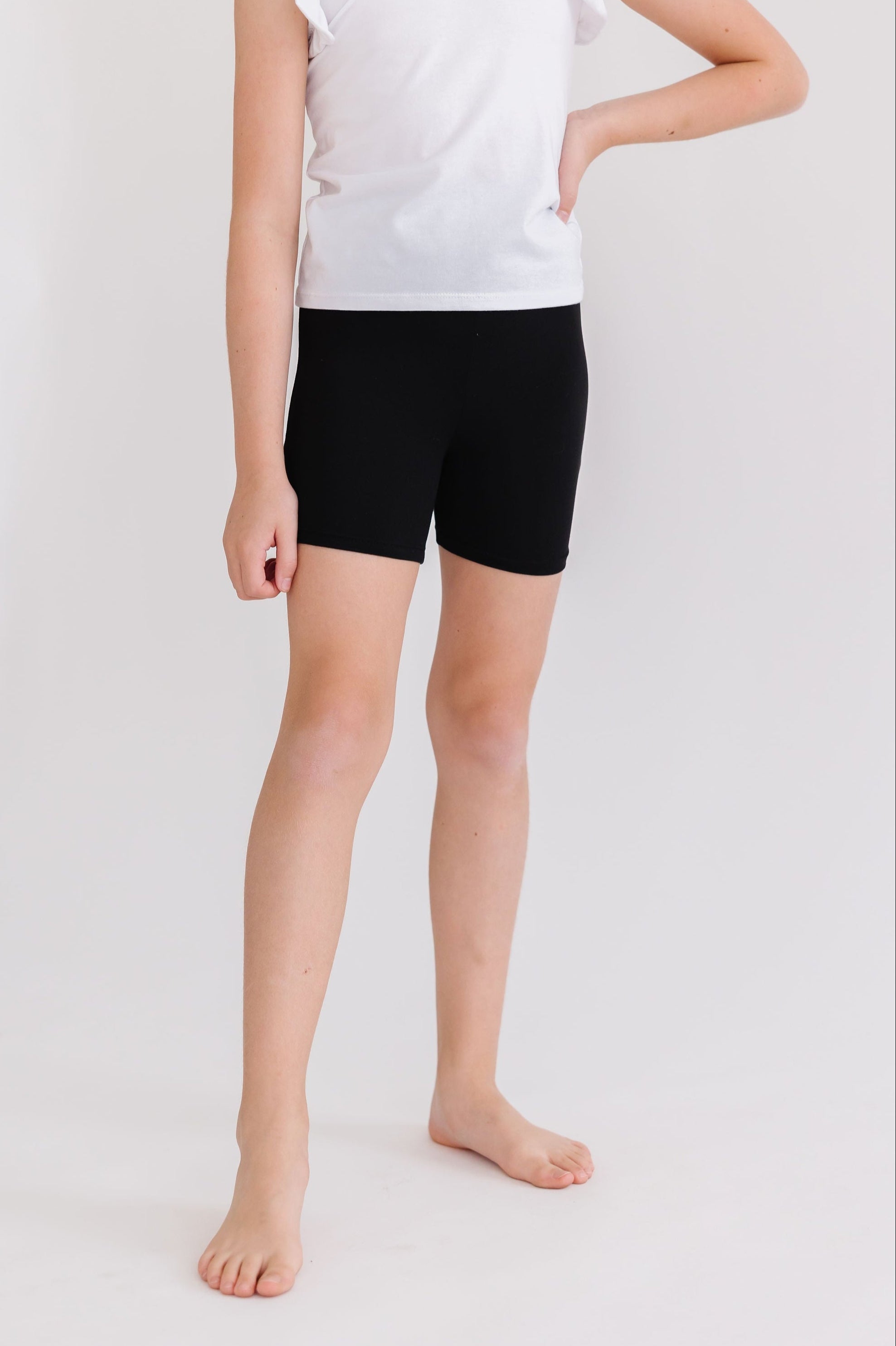 (S) Black Twirl Shorts-Mila & Rose ®