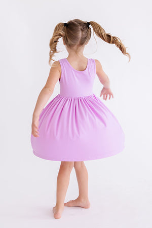 (S) Bright Lilac Tank Pocket Twirl Dress-Mila & Rose ®