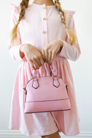 (S) Bubblegum Pink Girl's Crossbody Purse-Mila & Rose ®