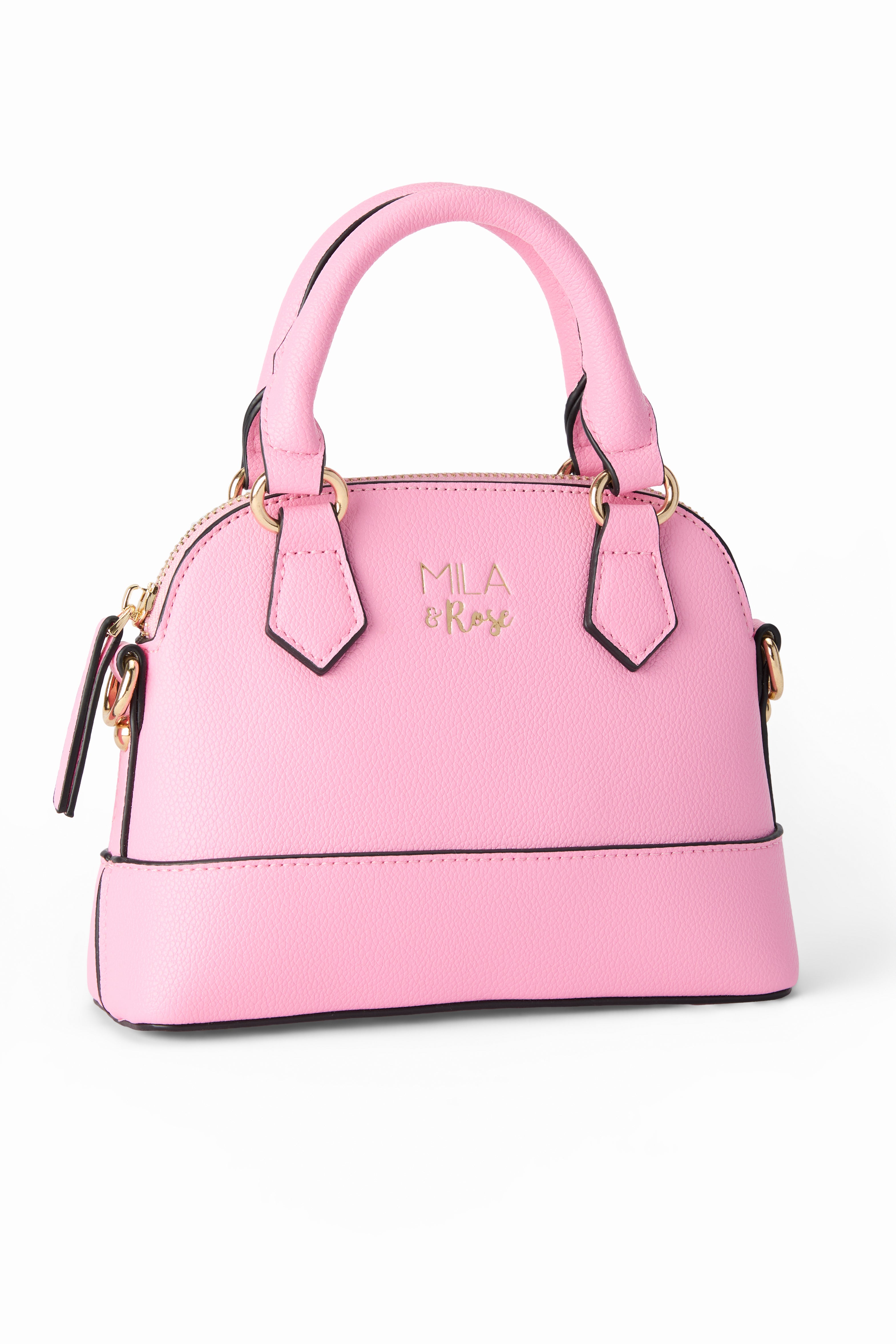 (S) Bubblegum Pink Girl's Crossbody Purse-Mila & Rose ®