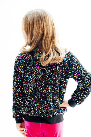 (S) Confetti Velvet Sequin Jacket-Mila & Rose ®