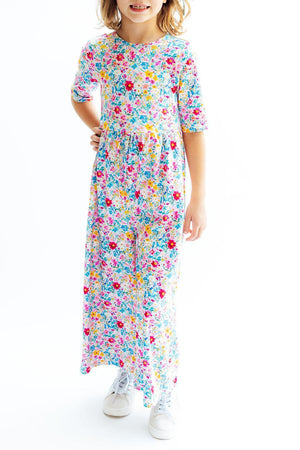 (S) Fluttering Flowers Wide Leg Jumpsuit-Mila & Rose ®