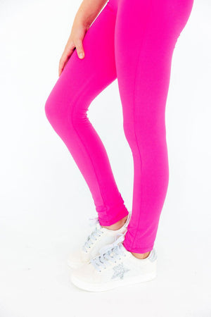 (S) Hot Pink Leggings-Mila & Rose ®