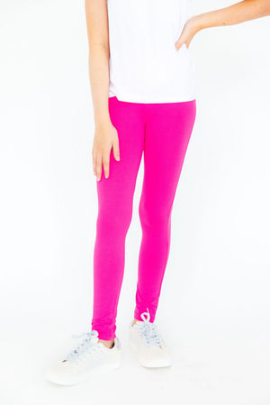 (S) Hot Pink Leggings-Mila & Rose ®