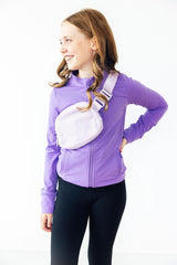 (S) Lavender Fleece Belt Bag-Mila & Rose ®