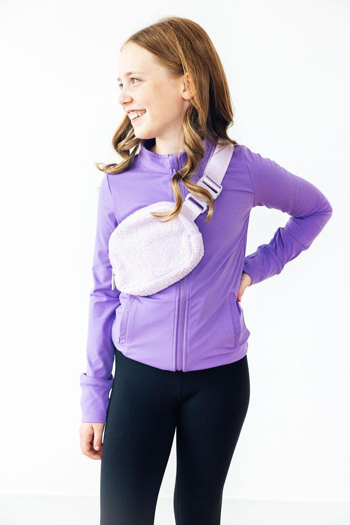 (S) Lavender Fleece Belt Bag-Mila & Rose ®
