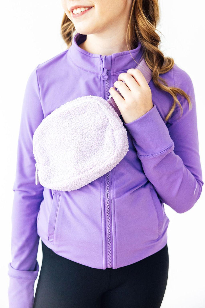 (S) Lavender Fleece Belt Bag-Mila & Rose ®