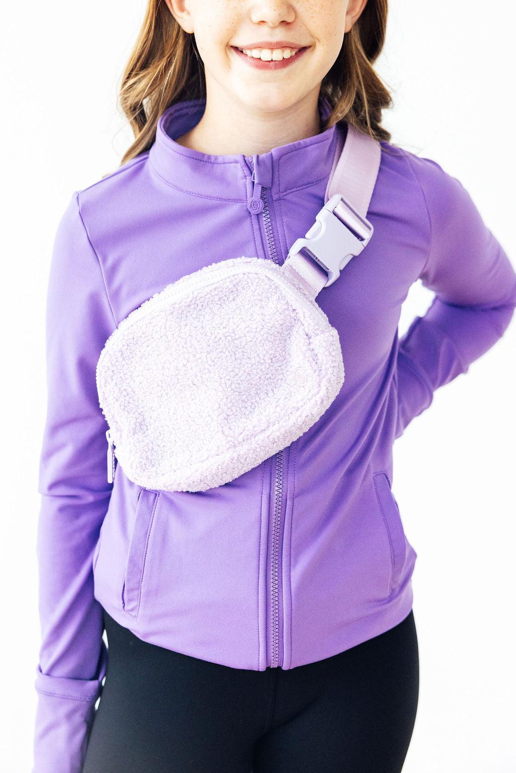 (S) Lavender Fleece Belt Bag-Mila & Rose ®
