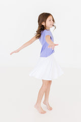 (S) Periwinkle Ruffle Pocket Tee-Mila & Rose ®