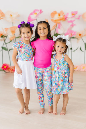 (S) Preppy Floral Leggings-Mila & Rose ®