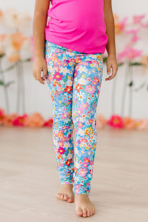 (S) Preppy Floral Leggings-Mila & Rose ®
