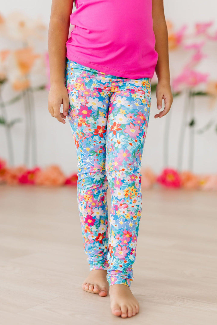 (S) Preppy Floral Leggings-Mila & Rose ®