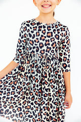 Wild One 3/4 Sleeve Pocket Twirl Dress-Mila & Rose ®