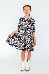 Wild One 3/4 Sleeve Pocket Twirl Dress-Mila & Rose ®