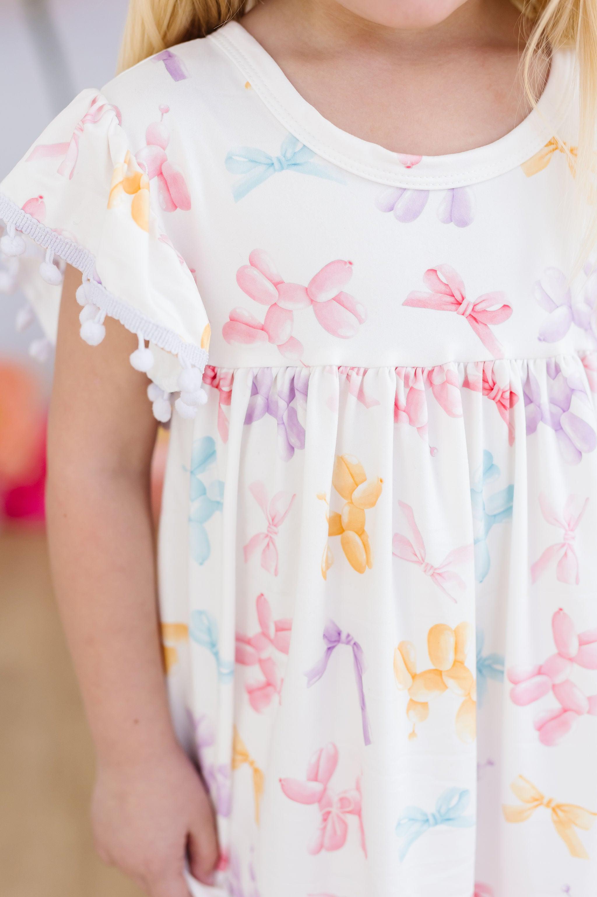 SALE Balloon Animals Pom Pom Dress-Mila & Rose ®