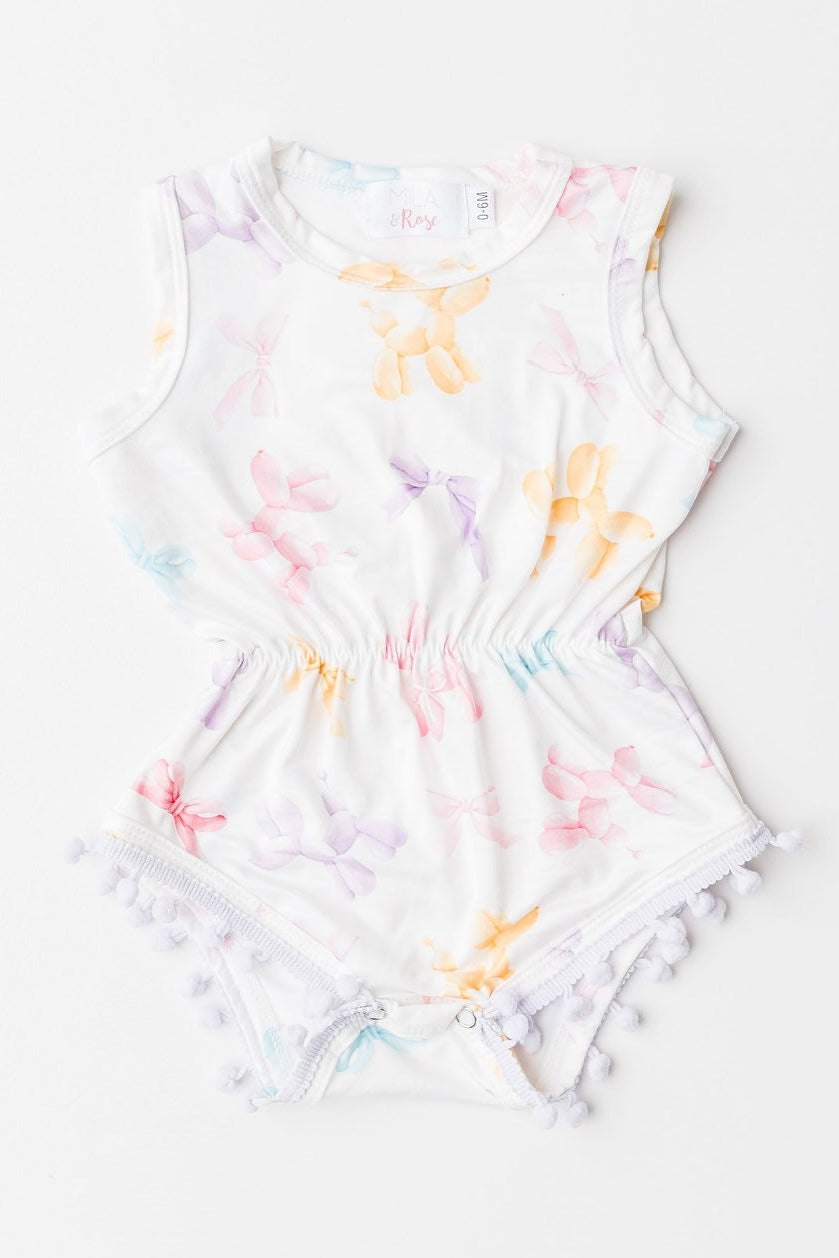 SALE Balloon Animals Pom Pom Romper-Mila & Rose ®