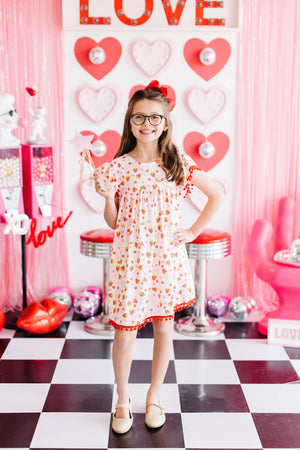 SALE Berry Charming Pom Pom Dress-Mila & Rose ®