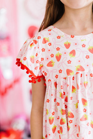 SALE Berry Charming Pom Pom Dress-Mila & Rose ®