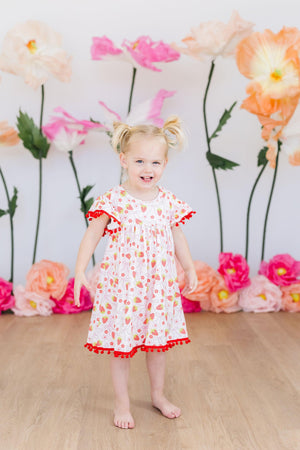 SALE Berry Charming Pom Pom Dress-Mila & Rose ®
