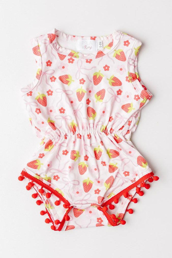 SALE Berry Charming Pom Pom Romper-Mila & Rose ®