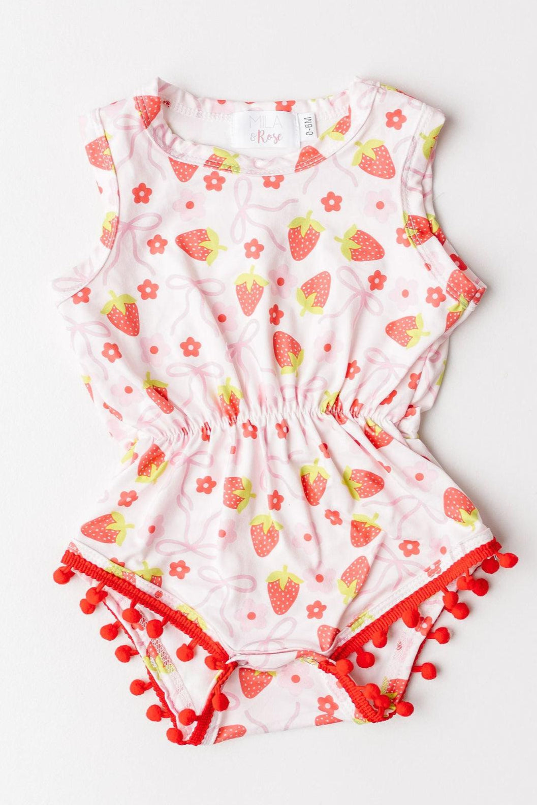 SALE Berry Charming Pom Pom Romper-Mila & Rose ®