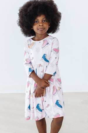 SALE Figure Skate 3/4 Sleeve Twirl Dress-Mila & Rose ®
