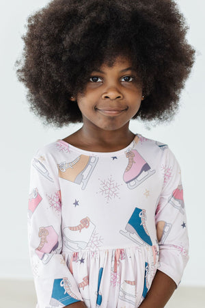 SALE Figure Skate 3/4 Sleeve Twirl Dress-Mila & Rose ®