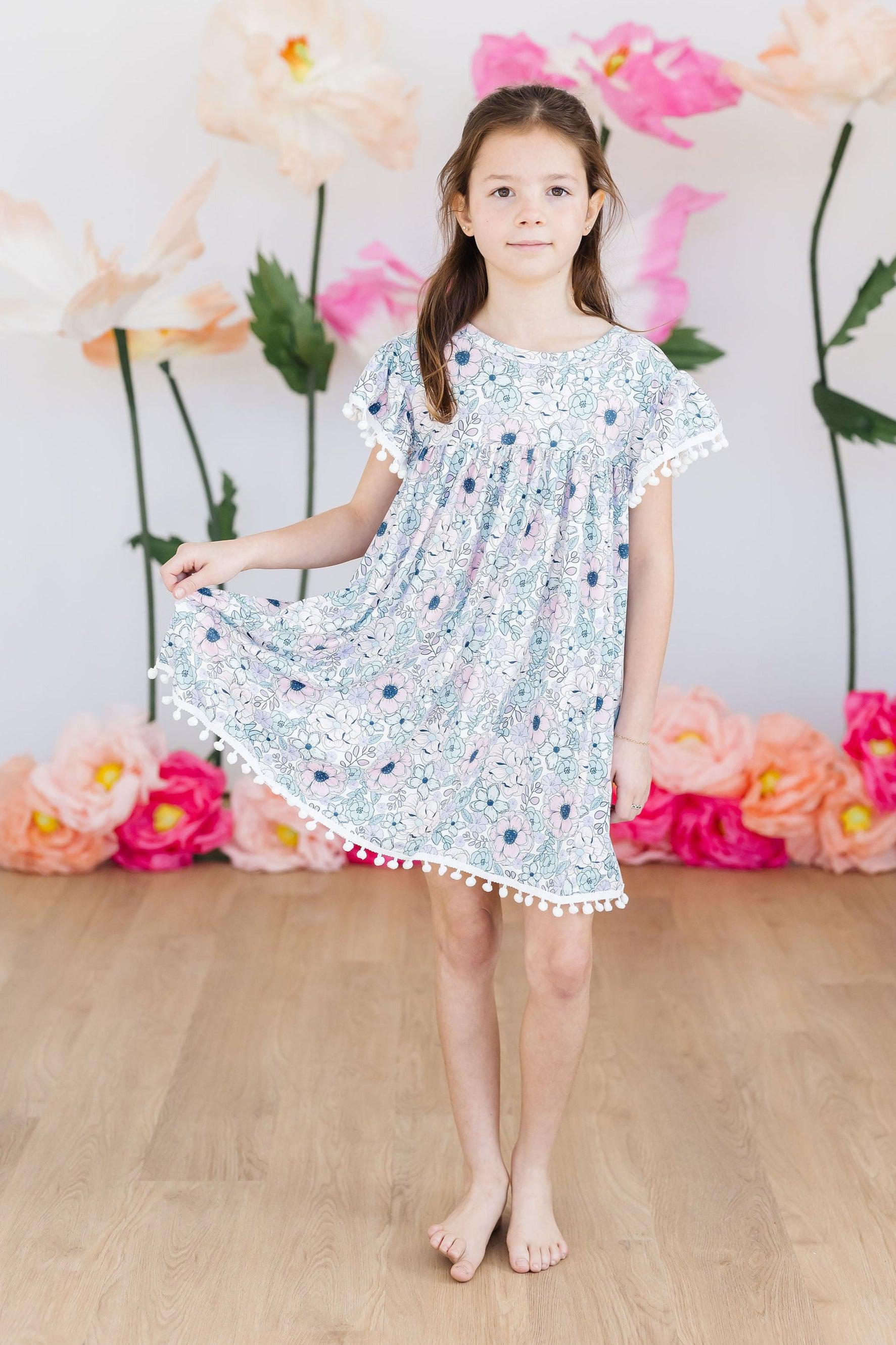 SALE Garden Grace Pom Pom Dress-Mila & Rose ®