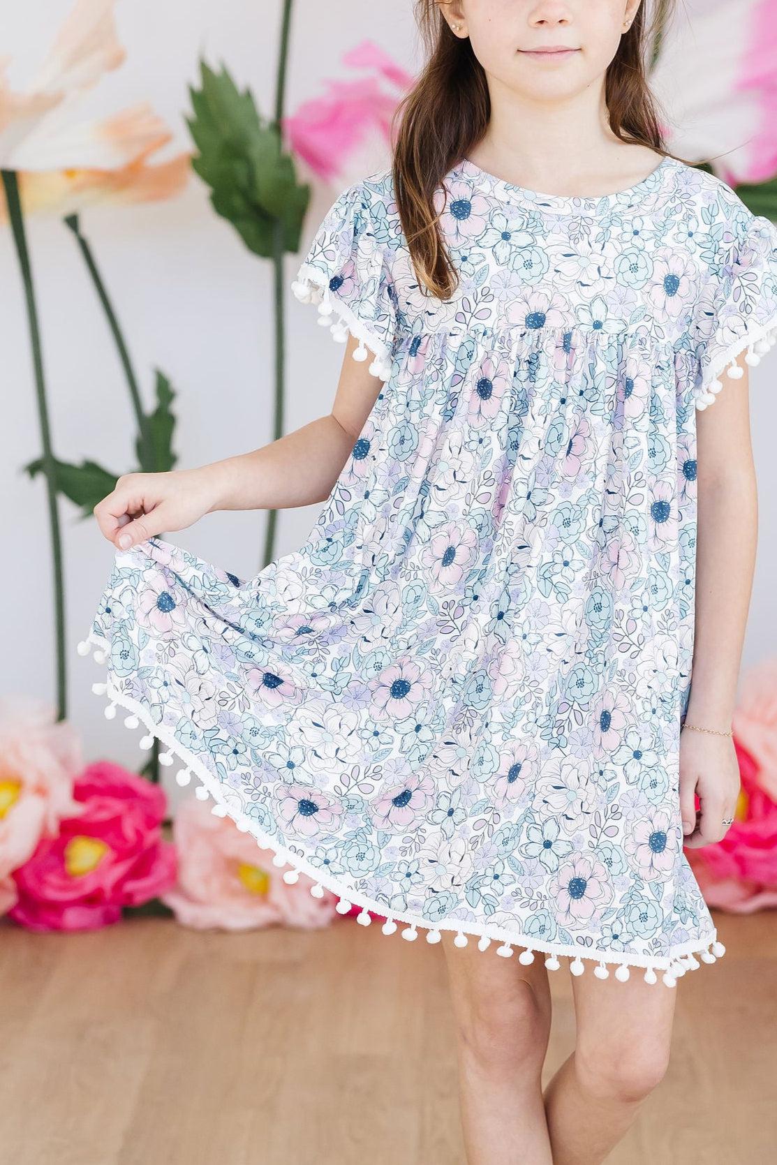 SALE Garden Grace Pom Pom Dress-Mila & Rose ®