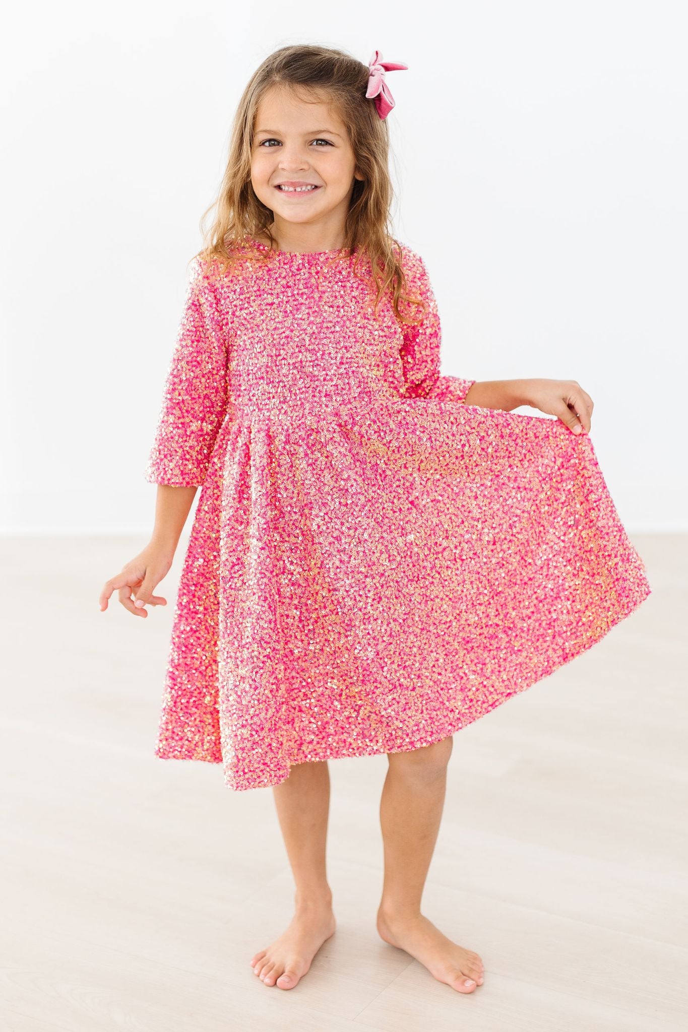 SALE Hot Pink Sequin Dress-Mila & Rose ®