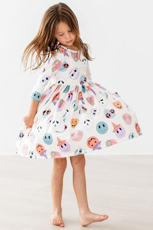 SALE Monster Mash 3/4 Sleeve Pocket Twirl Dress-Mila & Rose ®
