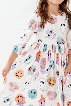 SALE Monster Mash 3/4 Sleeve Pocket Twirl Dress-Mila & Rose ®