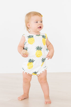 SALE Pineapple Pom Pom Romper-Mila & Rose ®