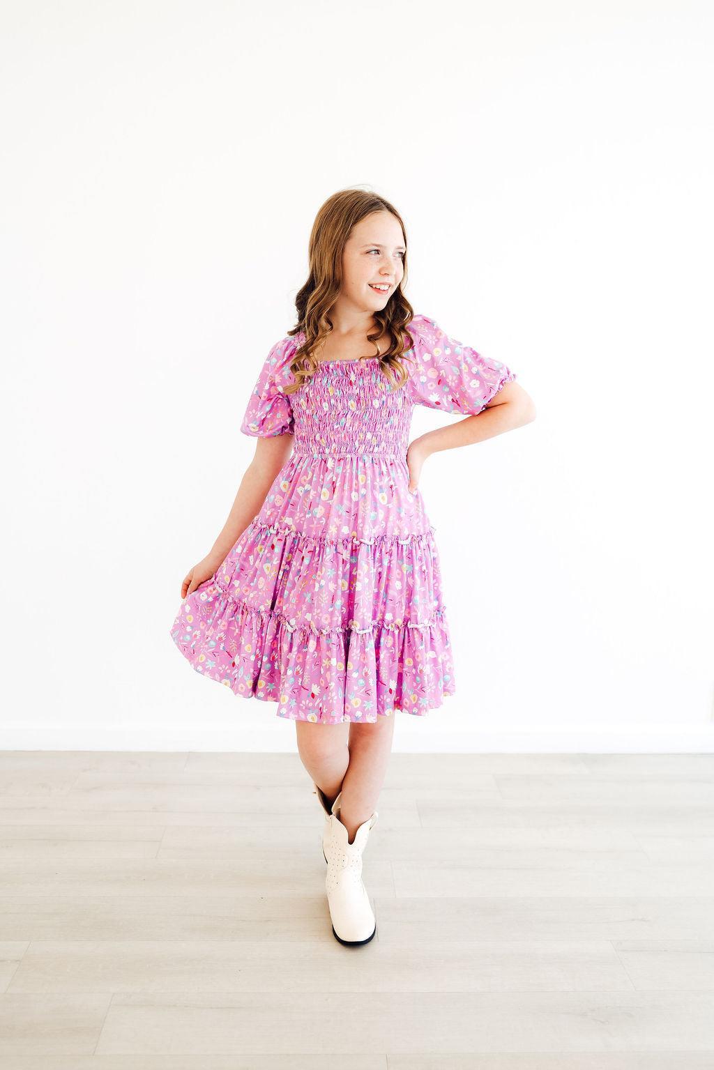 SALE Playful Posy Smocked Ruffle Dress-Mila & Rose ®