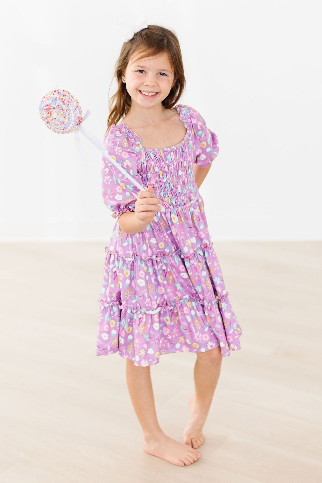 SALE Playful Posy Smocked Ruffle Dress-Mila & Rose ®