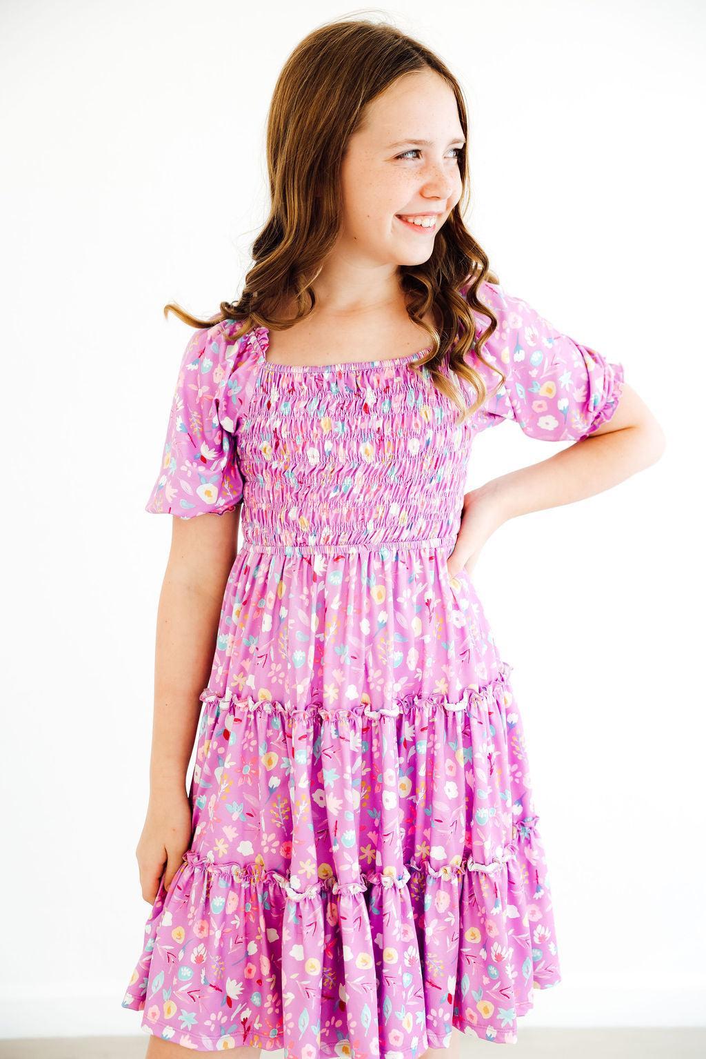SALE Playful Posy Smocked Ruffle Dress-Mila & Rose ®