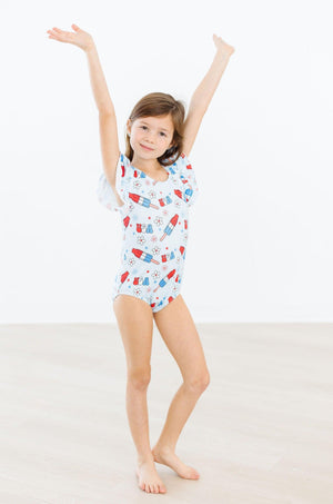 SALE Proudly Patriotic S/S Flutter Sleeve Leotard-Mila & Rose ®