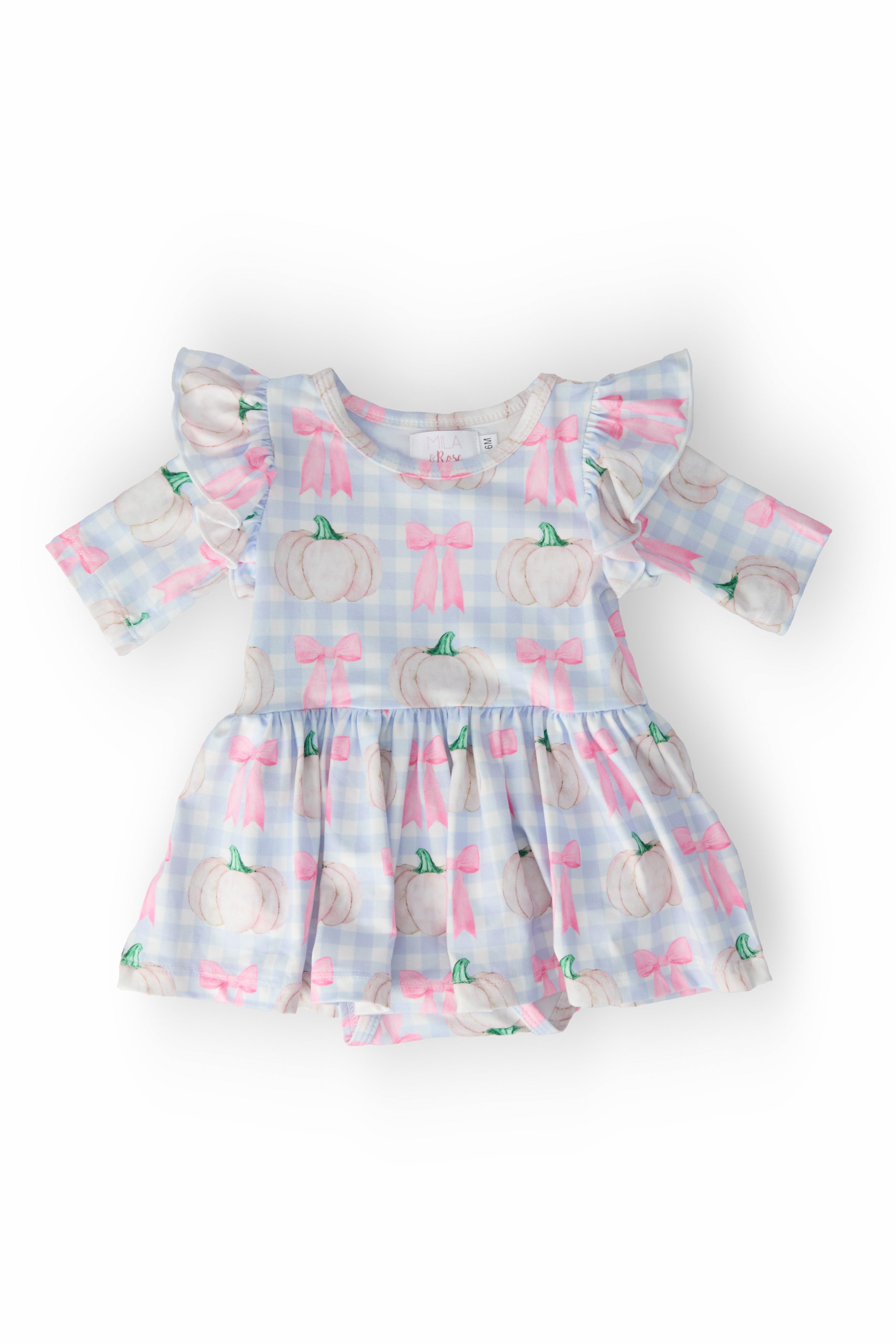 SALE Pumpkin Picnic Twirl Flutter Bodysuit-Mila & Rose ®