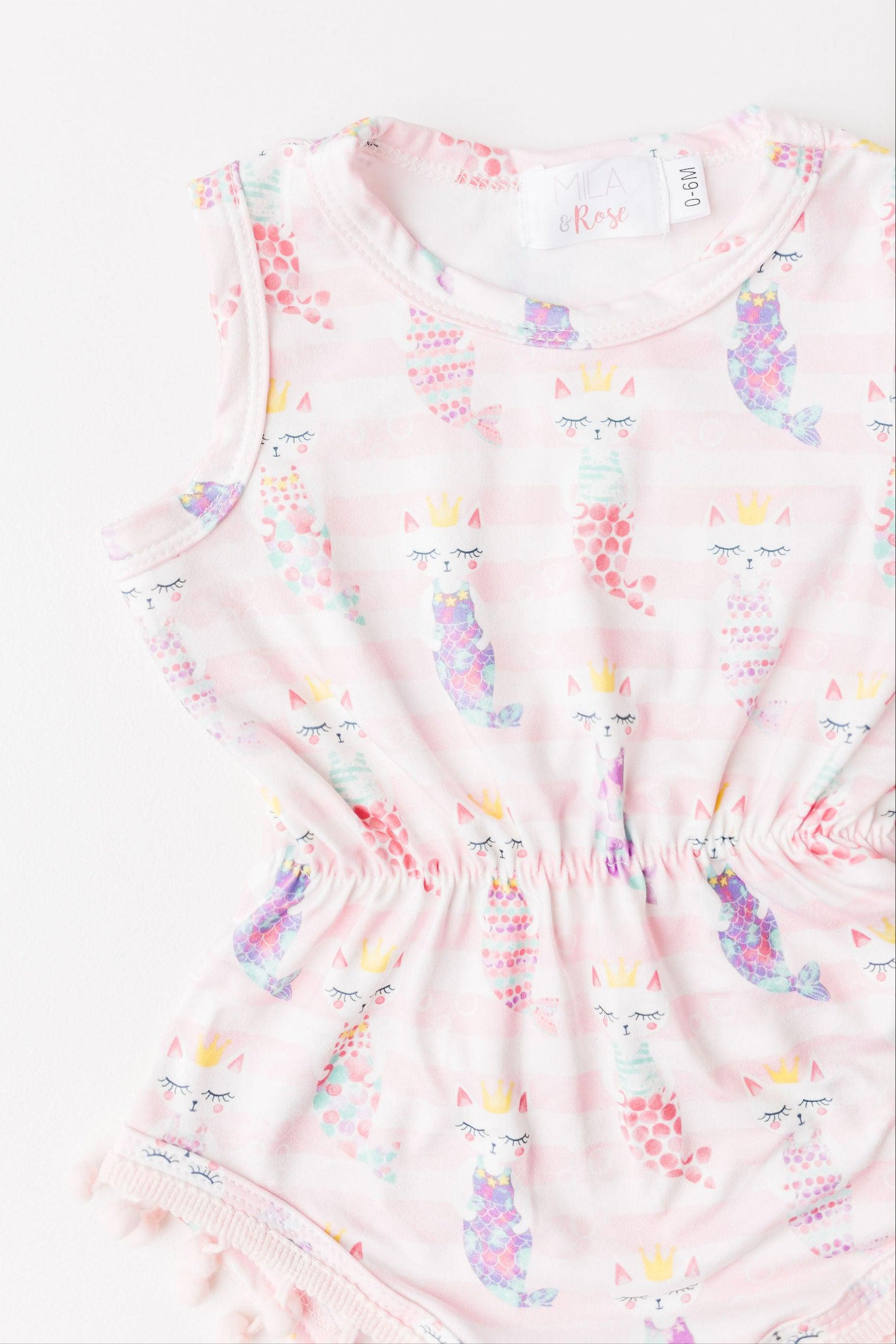 SALE Purr-maid Pom Pom Romper-Mila & Rose ®