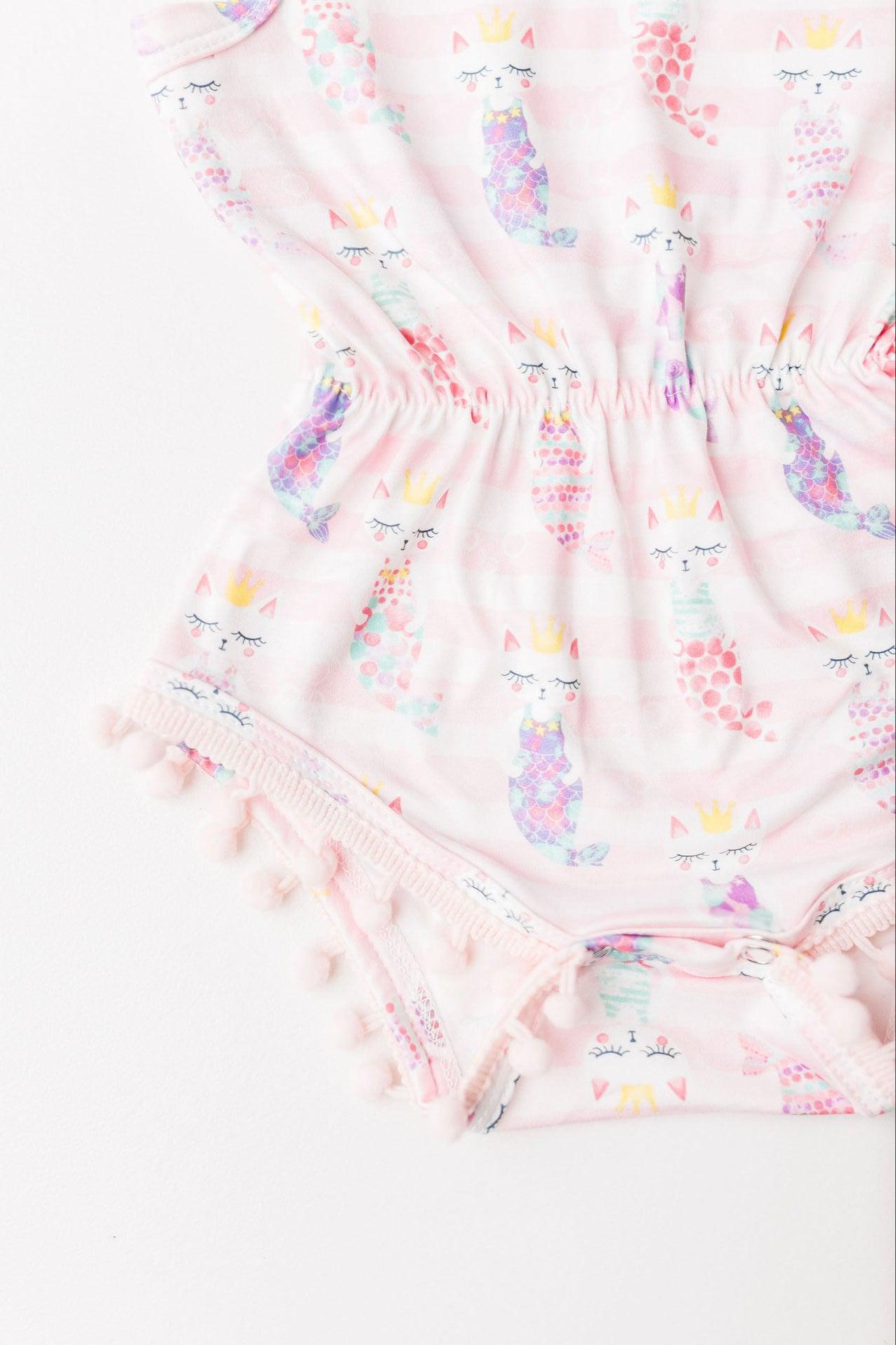 SALE Purr-maid Pom Pom Romper-Mila & Rose ®